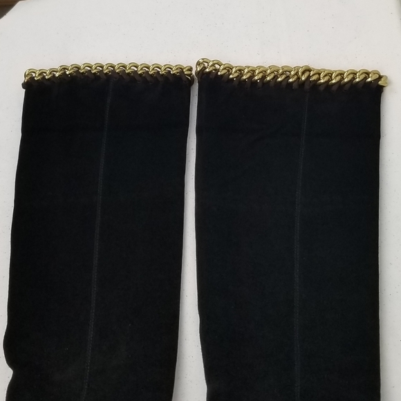 Sergio Rossi Black Suede Over the Knee Boots 39 - Picture 9 of 14